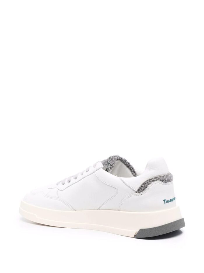Sneakers Blanches Languette Grise