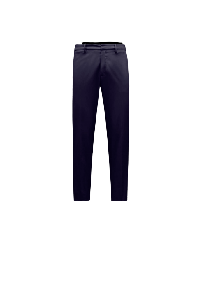 Pantalon Popeline Coton Bleu Marine