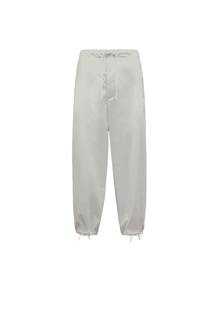 pantalon blanc casse en molleton melange