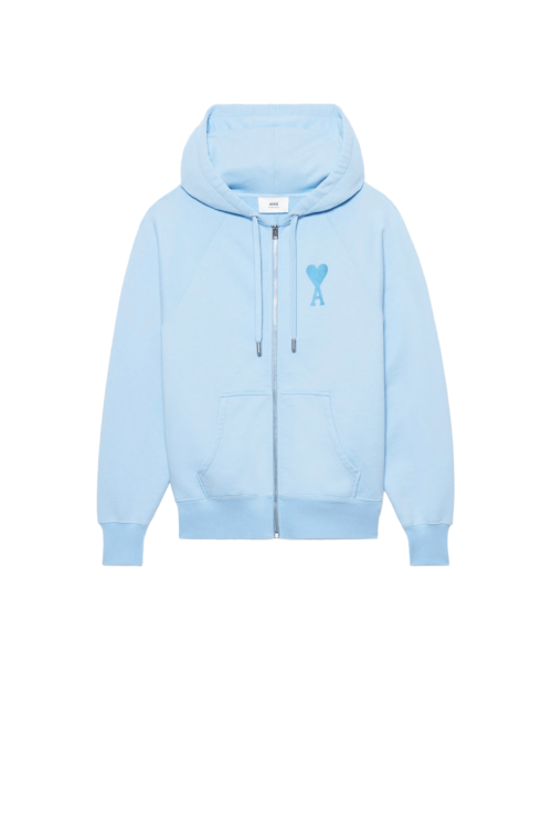 hoodie zippé bleu