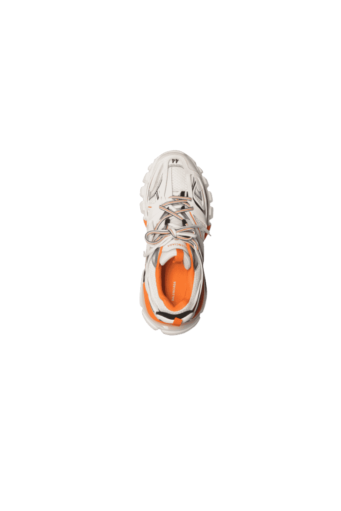 sneakers track blanc et orange