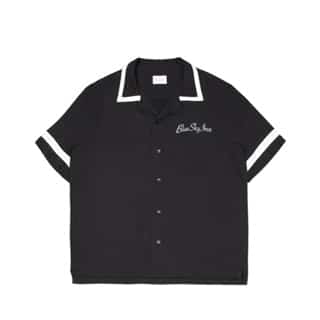 chemise serveur en viscose noire