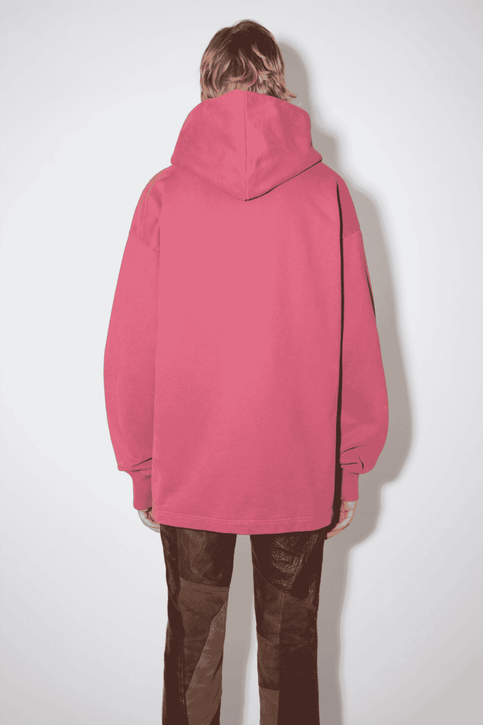 sweat capuche coton vieux rose