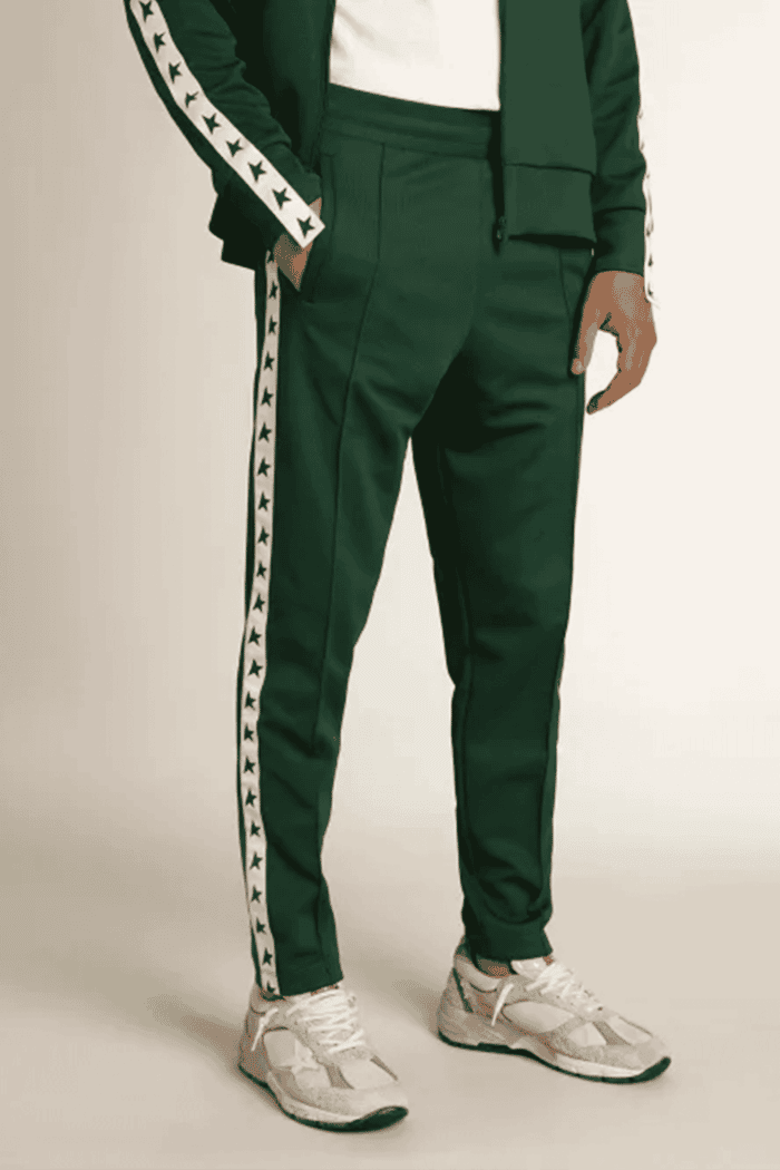 Pantalon de Jogging Vert Étoiles
