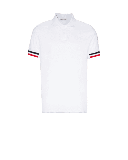 Polo Note Tricolore Blanc
