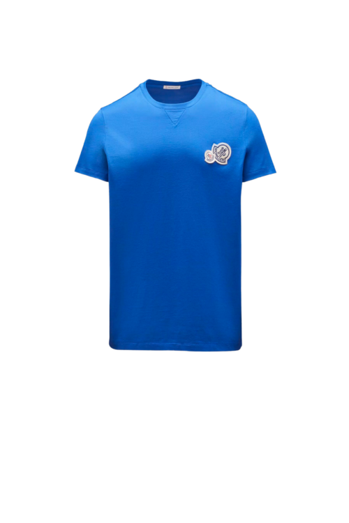 Tee-Shirt Double Logo Bleu