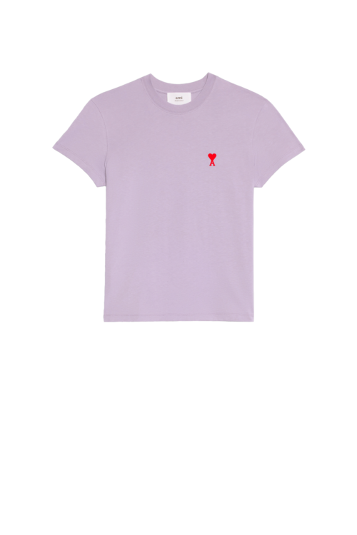 Tee-Shirt Parme Petit Coeur Rouge