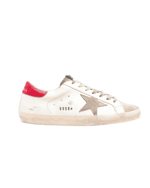 Sneakers Super Star Cuir Blanc Rouge