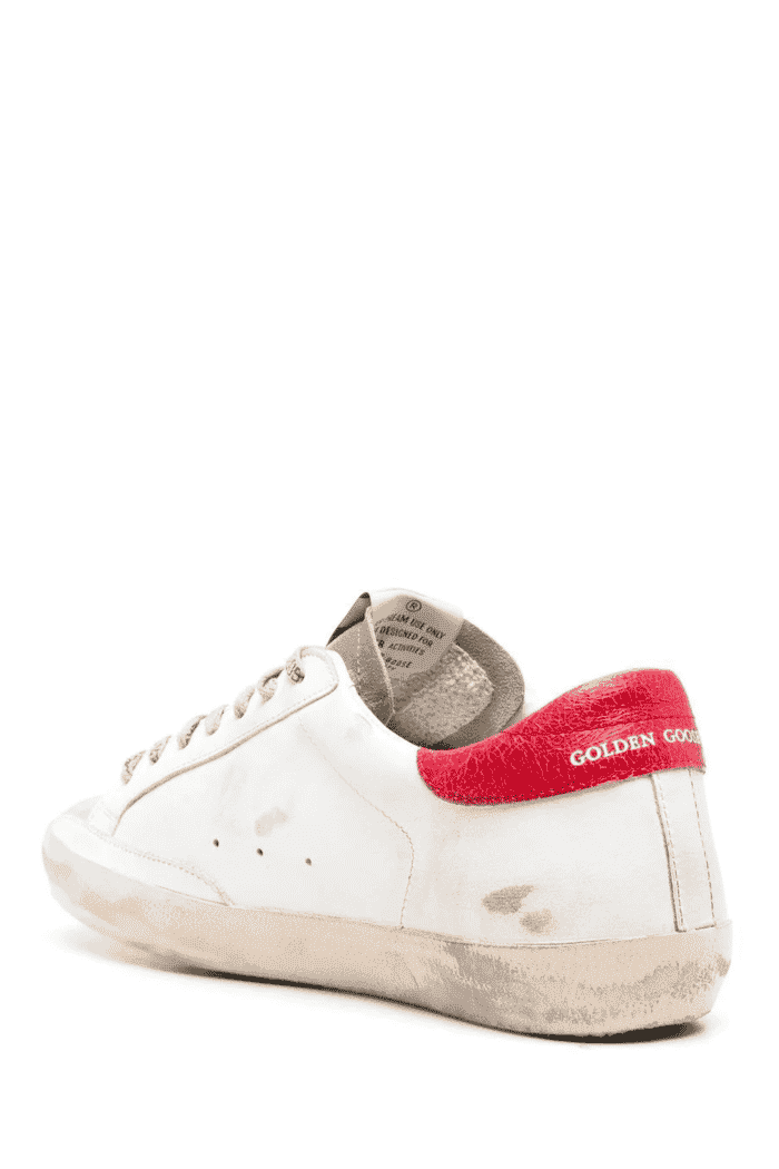 Sneakers Super Star Cuir Blanc Rouge