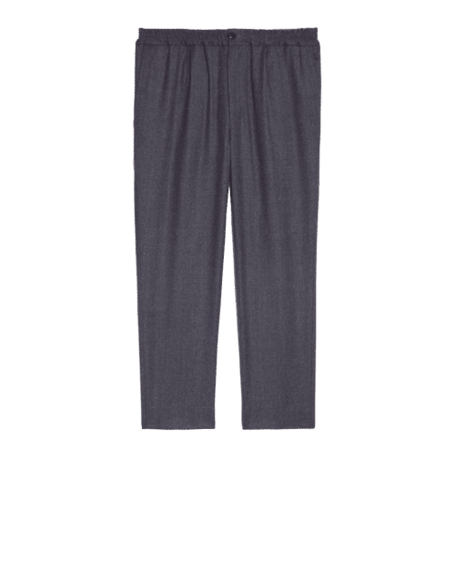 pantalon court flanelle grise