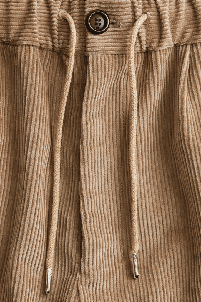 Pantalon Velours Enfant Carbone Taille 122 - Motif Papillon, Couleur Beige, Neuf Avec étiquette (ST117)