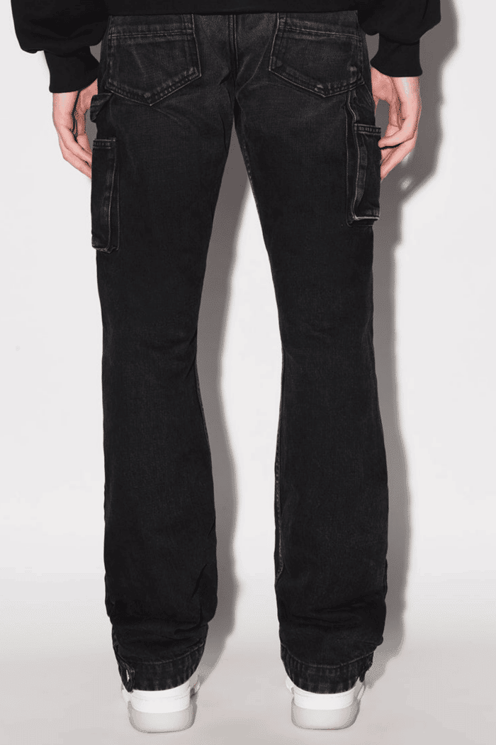 jeans droit avec empiècements