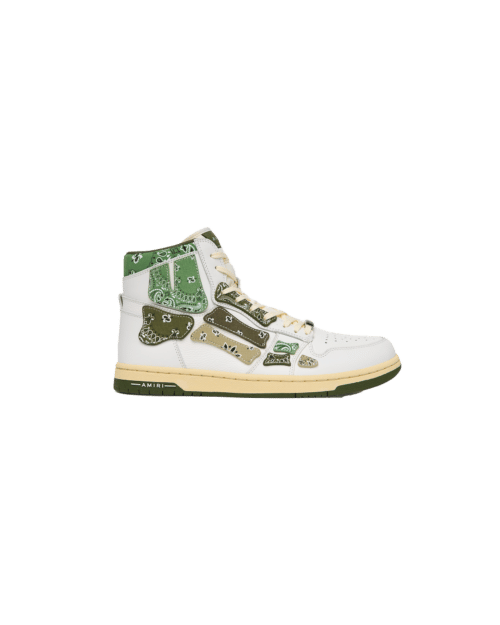 Sneakers Montantes Skel-Toe Vert Blanc