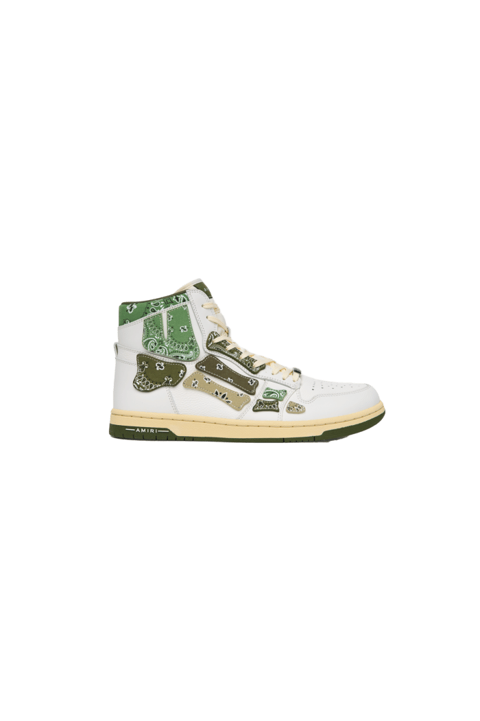 Sneakers Montantes Skel-Toe Vert Blanc
