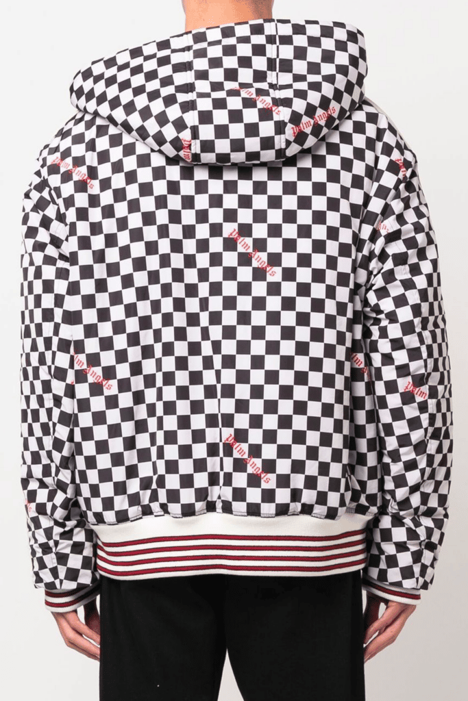 Palm Angels Sweat à capuche à logo intégral Coton Gris ref.433523