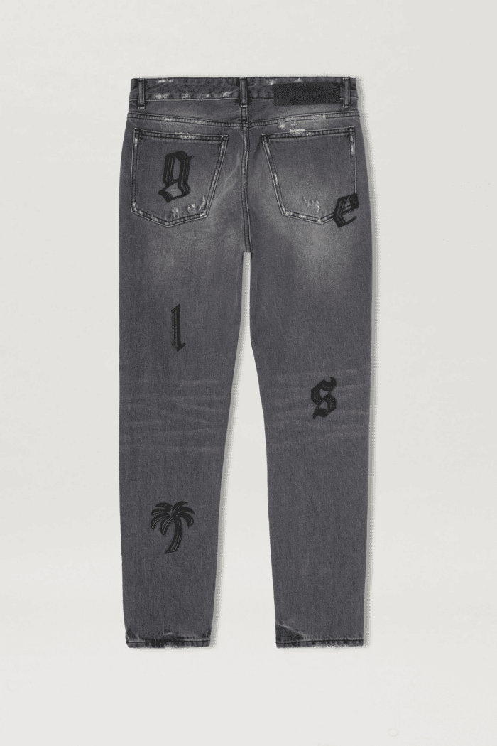 Jeans Denim Classique Gris Patch Logo 2