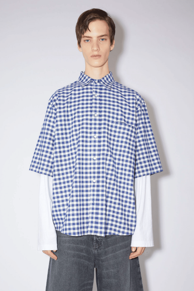 Chemise Polaire Légère à Capuche - Carreaux Bleu Blanc - Taille L (42-44) - Neuf Sans étiquettes
