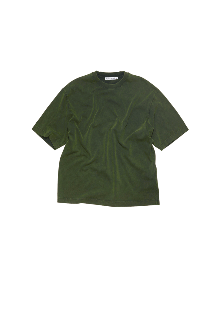 Tee-Shirt Col Rond Vert Foncé 4