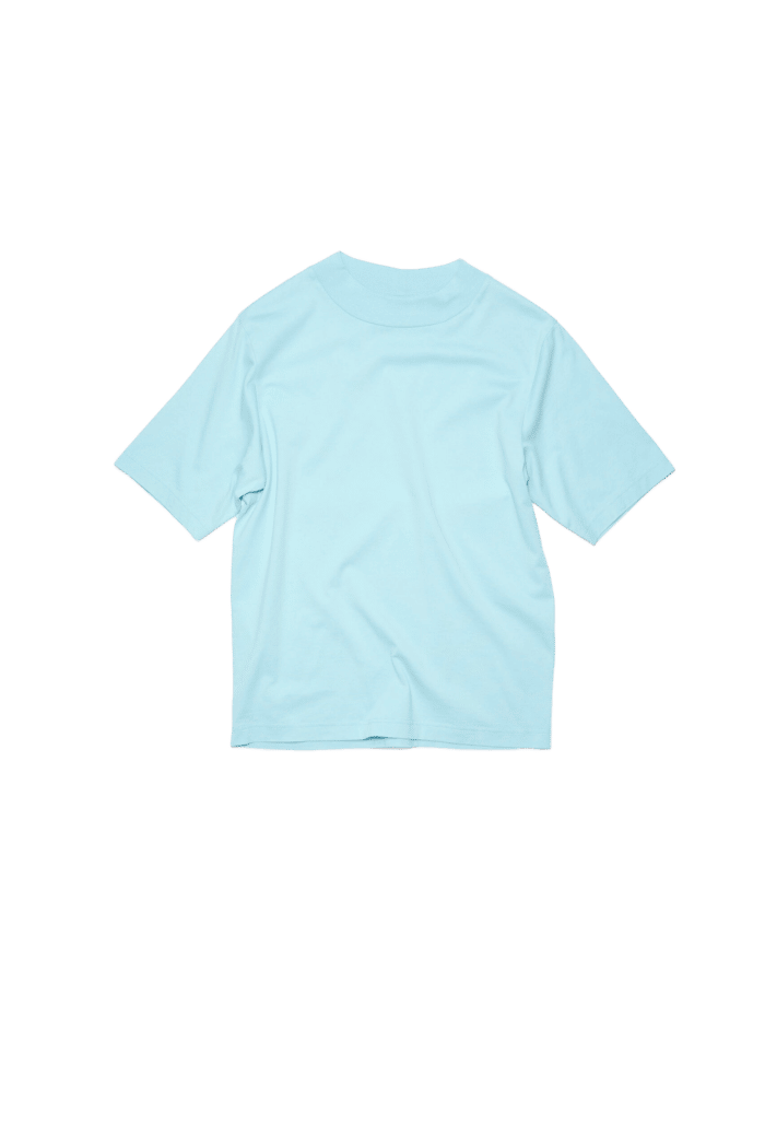 Tee-Shirt Col Rond Bleu Clair 4