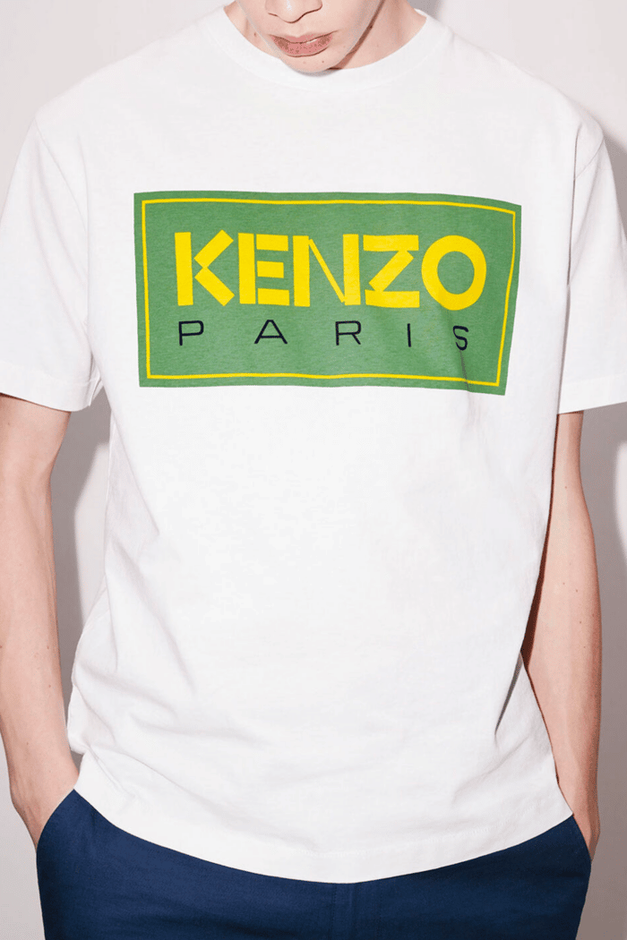 Tee-Shirt Kenzo Paris Blanc Vert 2