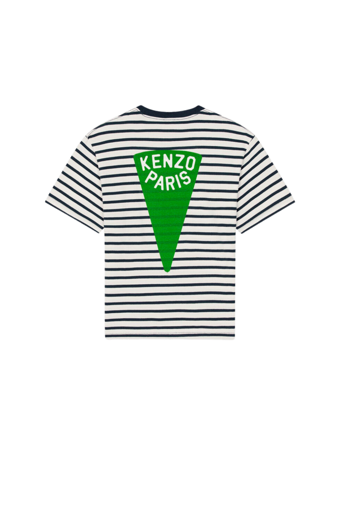 Tee-shirt Oversize Nautical Stripes Bleu Nuit