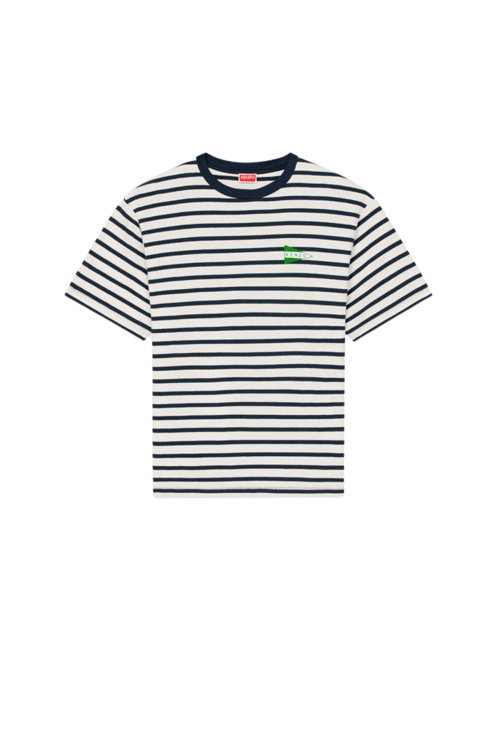 Tee-shirt Oversize Nautical Stripes Bleu Nuit 4