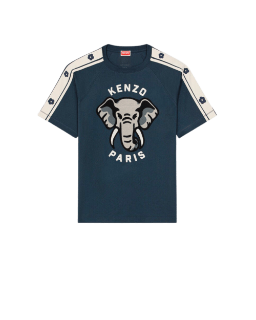Tee-Shirt Ajusté Kenzo Éléphant Bleu Nuit 1