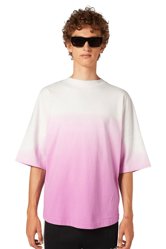 Tee-Shirt Dégradé Blanc Rose 1