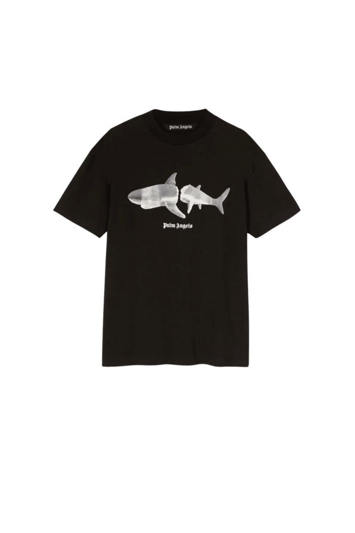 Tee-Shirt Noir Classique Requin Blanc 4