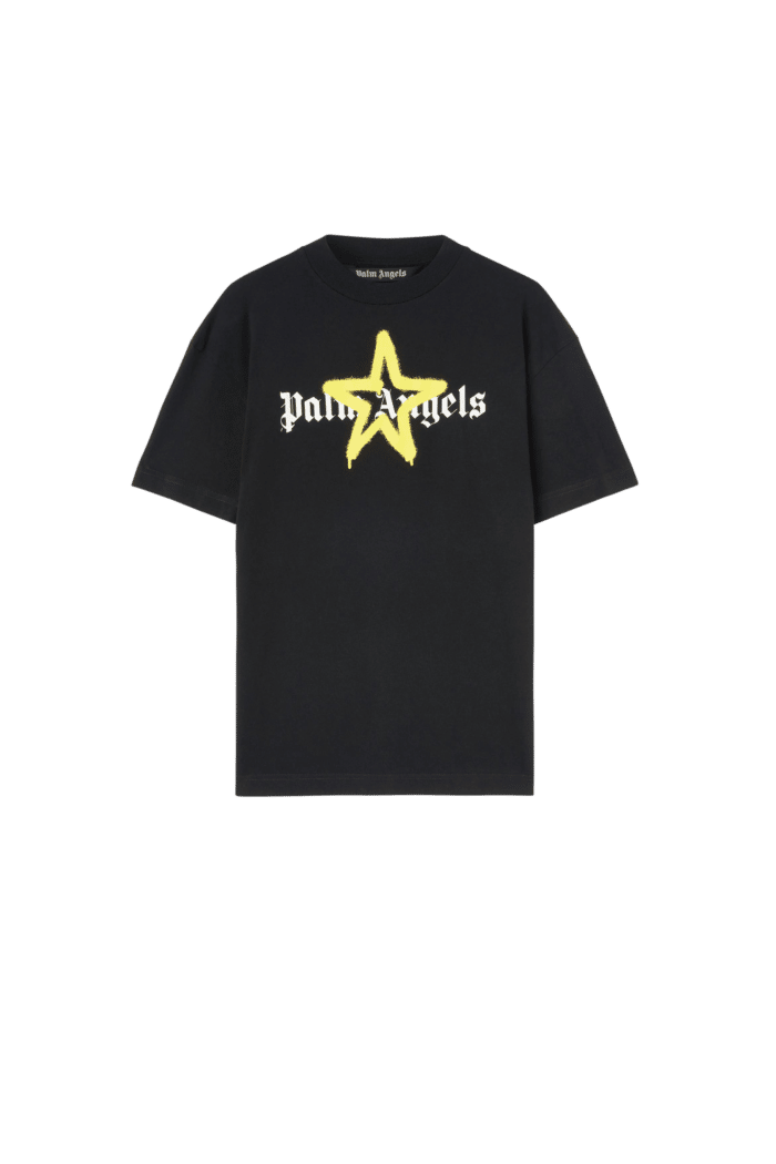 Tee-Shirt Noir Spray Étoile Jaune 2
