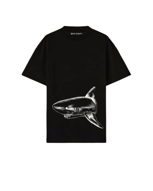 Tee-Shirt Noir Requin Blanc 4