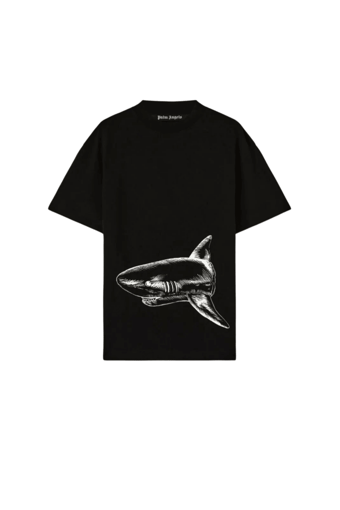 Tee-Shirt Noir Requin Blanc 4