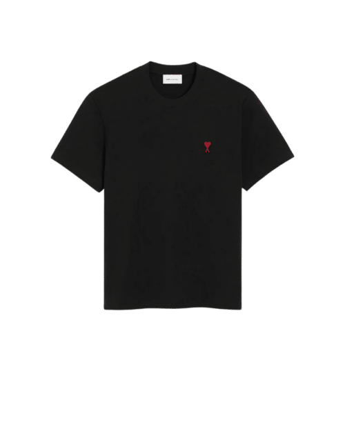 Tee-Shirt MC Noir Cœur Rouge