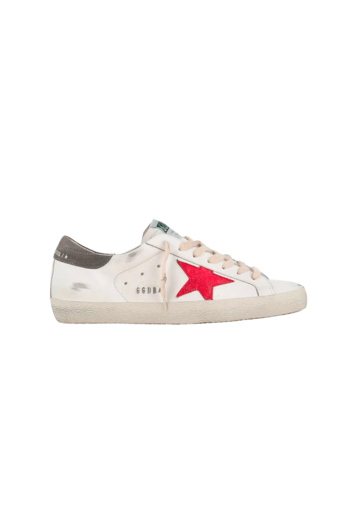 Sneakers Super-Star Blanc Rouge Gris2