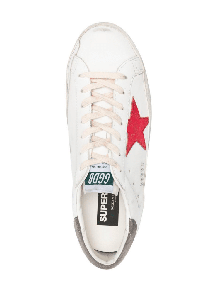 Sneakers Super-Star Blanc Rouge Gris3