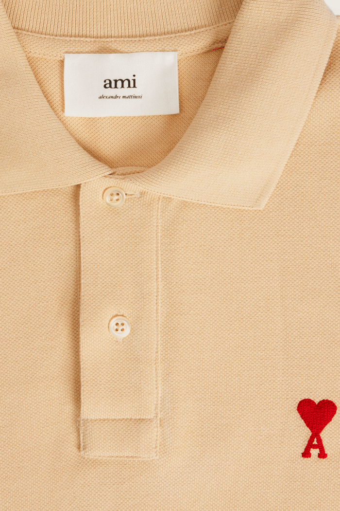 Polo Coton Ami de Coeur Beige Sable
