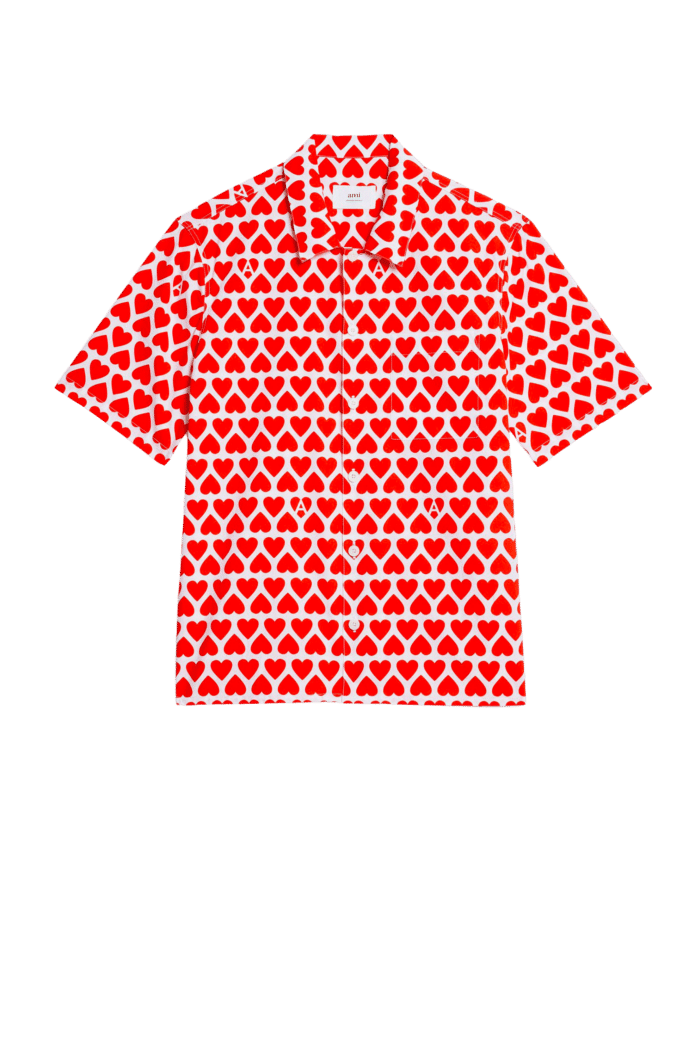 Chemise Col Requin Blanc Coeur Rouge2