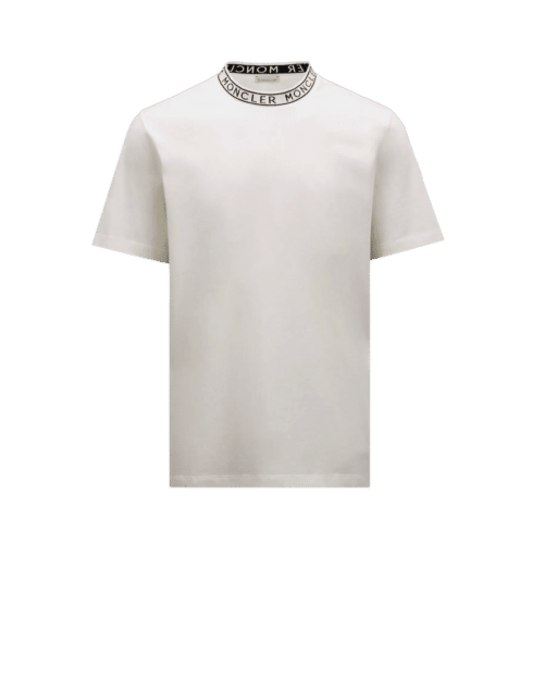 Tee-Shirt Logo Col Blanc Cassé 4