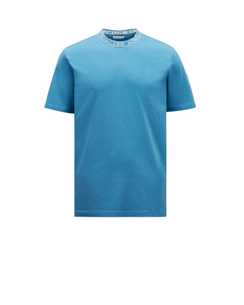 Tee-Shirt Logo Col Bleu Ciel 4