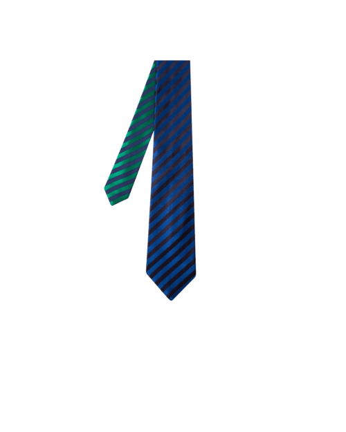 Cravate "Stripe" Vert Et Bleu 2