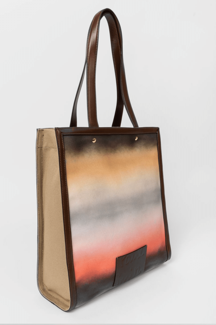 Tote Bag "Airbrush" Polyester Recyclé Marron2
