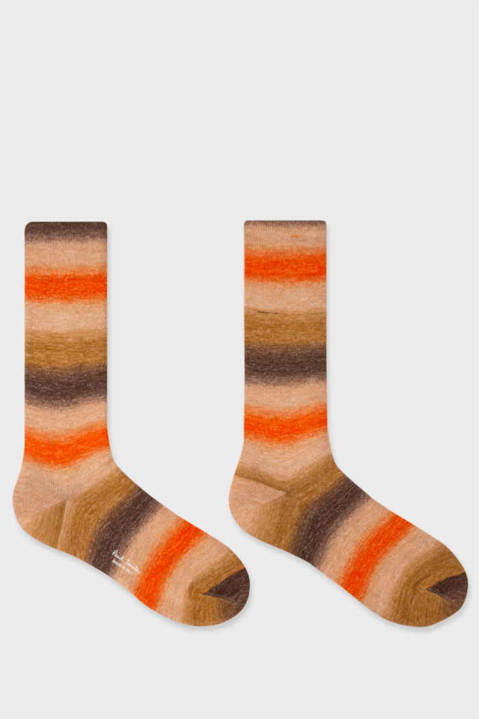 Chaussettes "Stripe" Flouté Orange 2