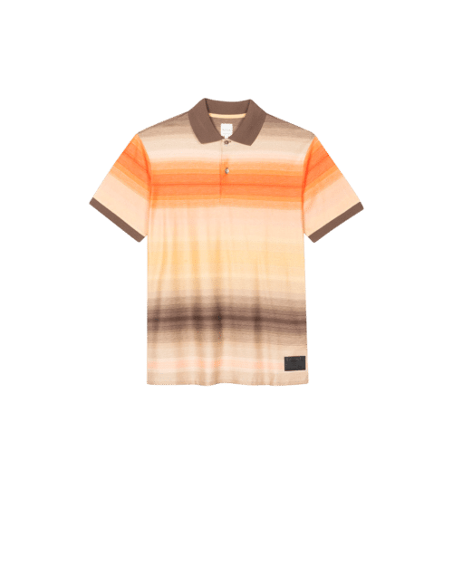 Polo "Untitled Stripe" Coton Marron 4