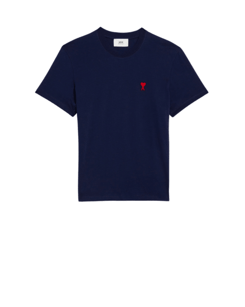 T-shirt Bleu Nautique Broderie Rouge3