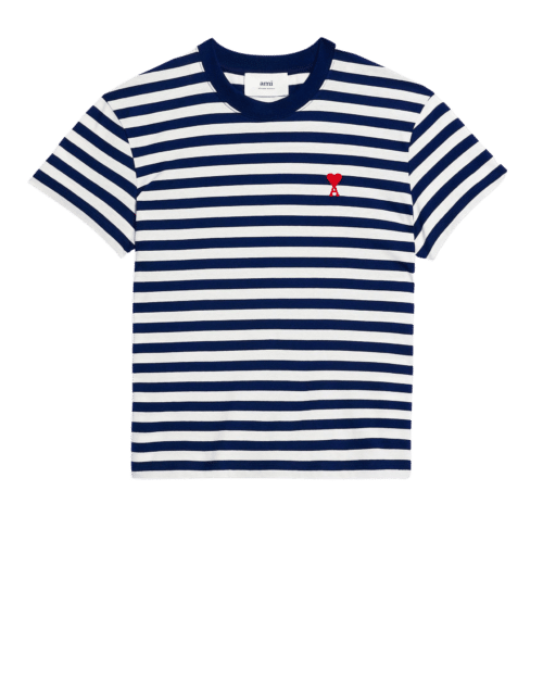 T-Shirt Ami de Coeur Rayures Bleu Marine2