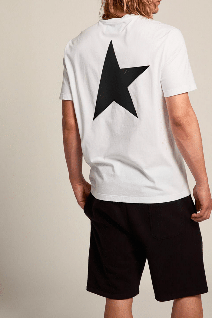 Tee-Shirt Blanc Star Logo Étoile Noir