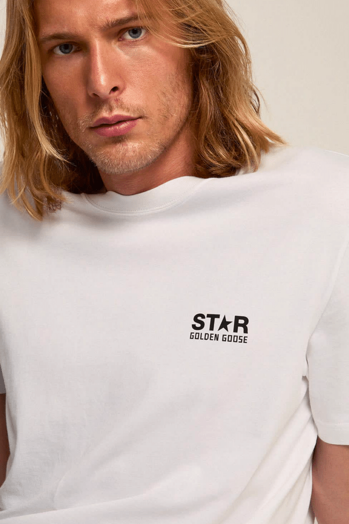 Tee-Shirt Blanc Star Logo Étoile Noir 2