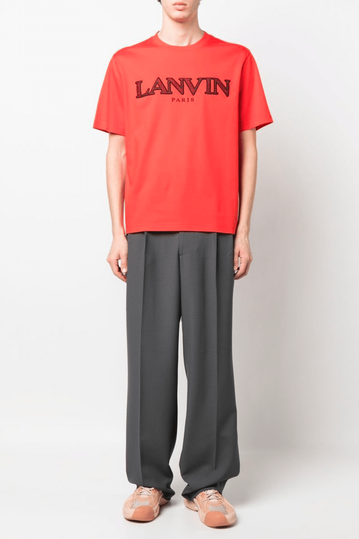 Tee-Shirt Lanvin Curb Rouge Coquelicot