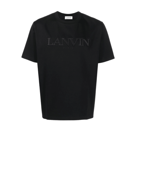 Tee-Shirt Noir Brodé Lanvin Paris3