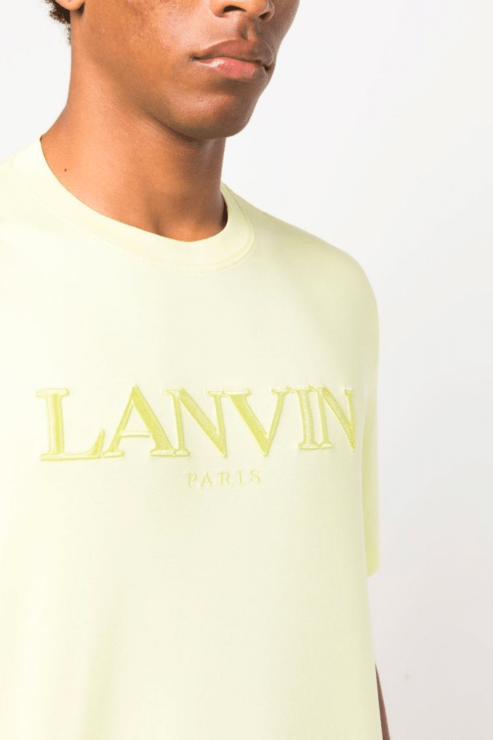 Tee-Shirt Jaune Citron Brodé Lanvin Paris